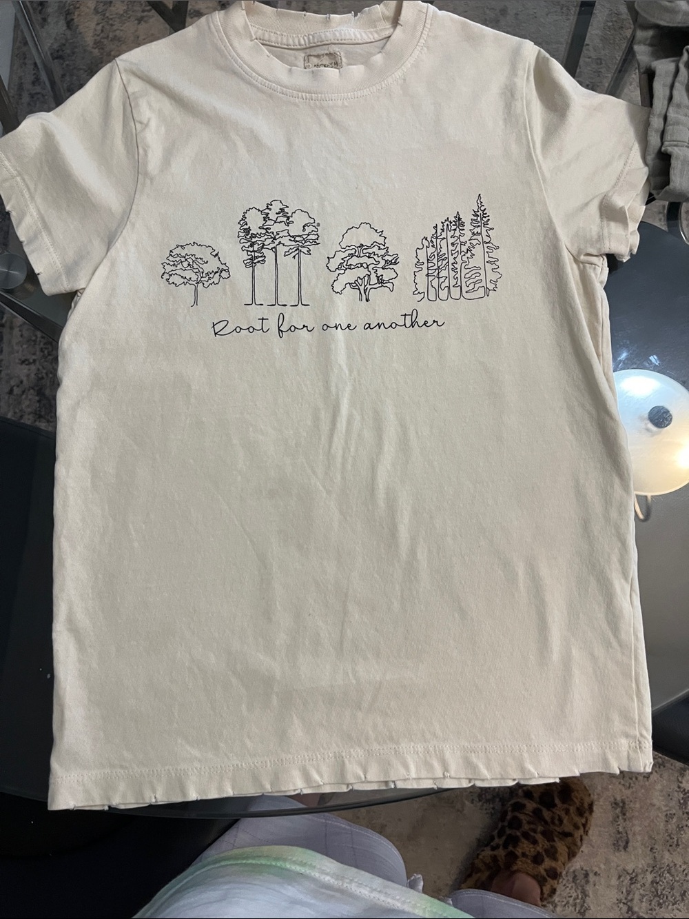 Buckle Kids Cream Graphic Tee with Black Tree Design
